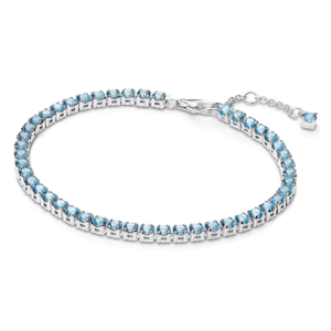 PANDORA tenisový Nadčasový světle modrý náramek 591469C03