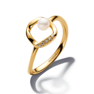 PANDORA ESSENCE pozlacený prsten s perlou 163831C01